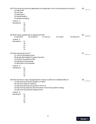 Principles Of Human Physiology, 5th Edition Test Bank - Page 9 preview image