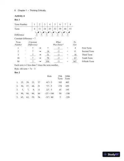 Solution Manual for Mathematical Reasoning for Elementary Teachers, 7th Edition - Page 7 preview image