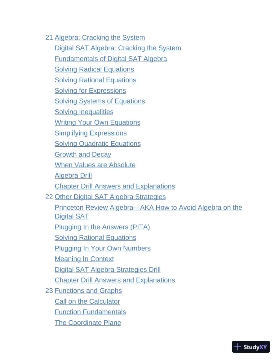 Princeton Review Digital SAT Premium Prep, 2024 : 4 Practice Tests + Online Flashcards + Review and Tools (2023), page 11