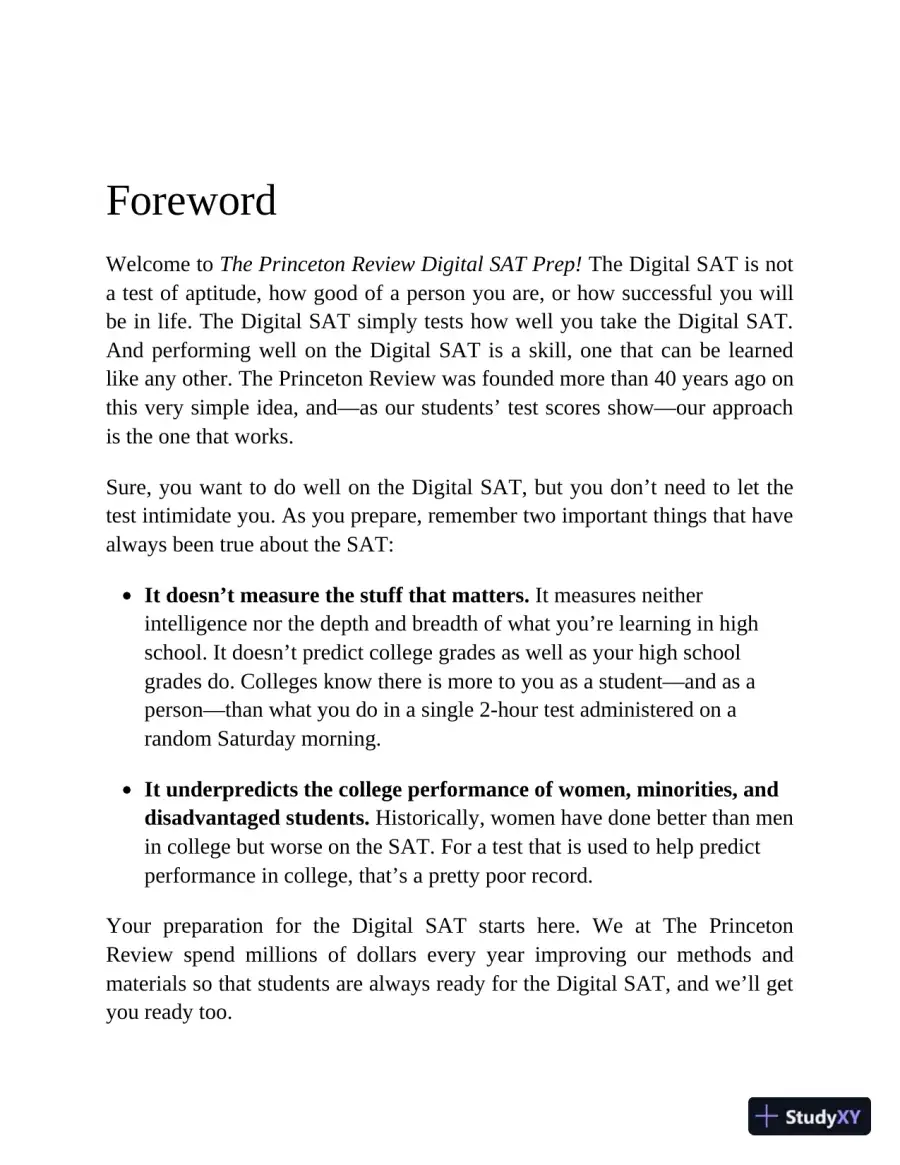 Princeton Review Digital SAT Premium Prep, 2024 : 4 Practice Tests + Online Flashcards + Review and Tools (2023), page 14