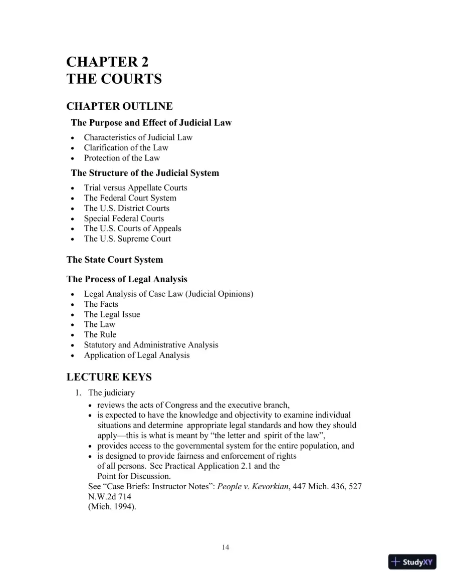 Lecture Notes for Introduction to Law, 7th Edition, page 15