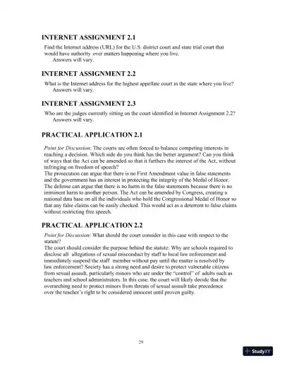 Lecture Notes for Introduction to Law, 7th Edition - Page 30 preview image