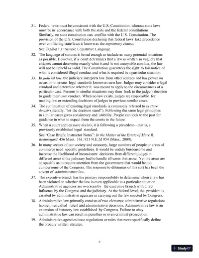 Lecture Notes for Introduction to Law, 7th Edition - Page 7 preview image