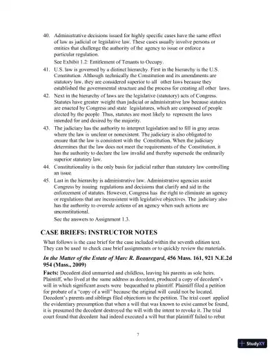 Lecture Notes for Introduction to Law, 7th Edition - Page 8 preview image