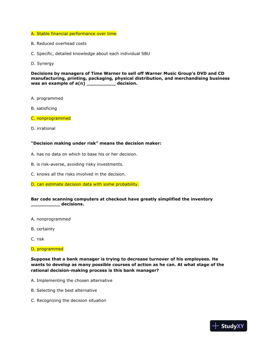 Strategic Management and Organizational Change: Key Concepts and Decision-Making Processes, page 4