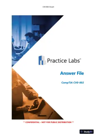 Lecture Notes for CompTIA Cloud+ Guide to Cloud Computing: Networking, 1st Edition - Page 1 preview image