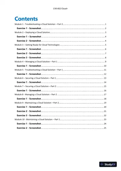 Lecture Notes for CompTIA Cloud+ Guide to Cloud Computing: Networking, 1st Edition - Page 3 preview image