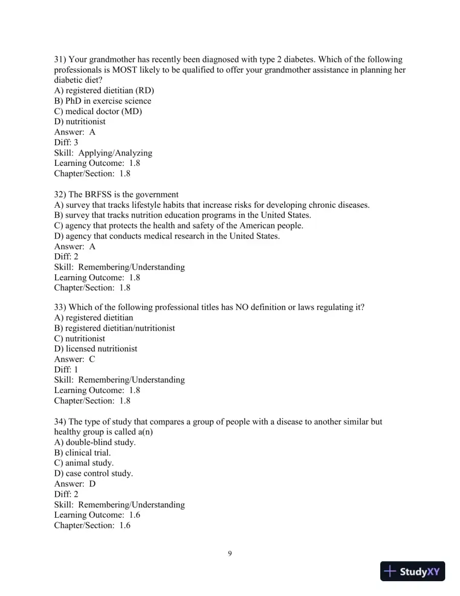 Test Bank For Nutrition: An Applied Approach, 5th Edition, page 10