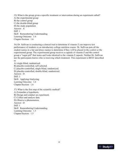 Test Bank For Nutrition: An Applied Approach, 5th Edition - Page 11 preview image