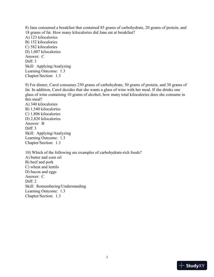 Test Bank For Nutrition: An Applied Approach, 5th Edition, page 4