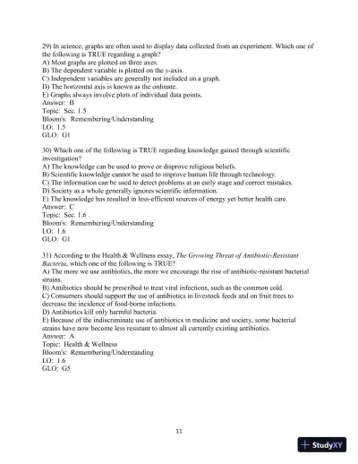 Human Biology: Concepts And Current Issues, 8th Edition Test Bank - Page 12 preview image
