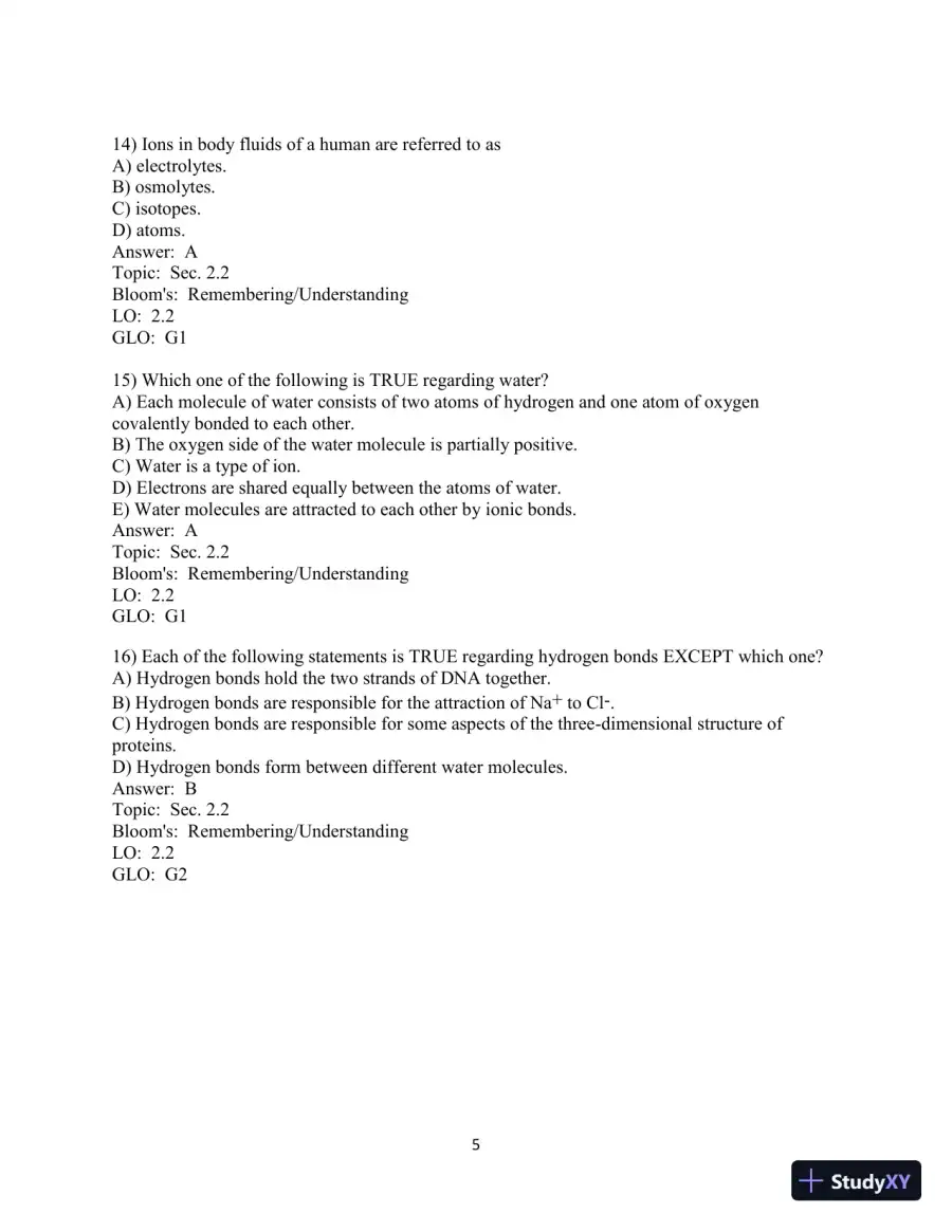 Human Biology: Concepts And Current Issues, 8th Edition Test Bank, page 30