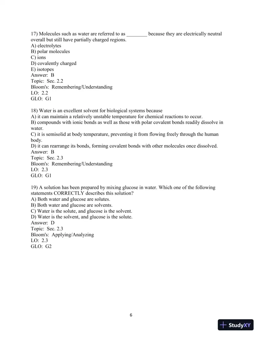 Human Biology: Concepts And Current Issues, 8th Edition Test Bank, page 31