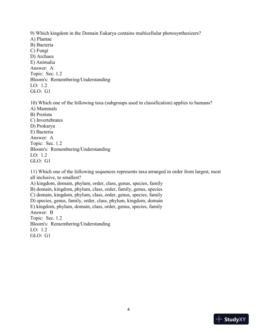 Human Biology: Concepts And Current Issues, 8th Edition Test Bank, page 5