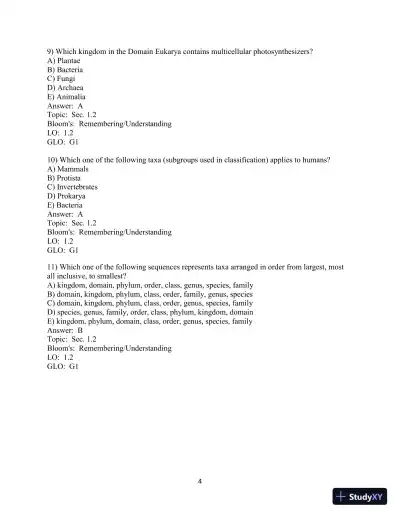 Human Biology: Concepts And Current Issues, 8th Edition Test Bank - Page 5 preview image