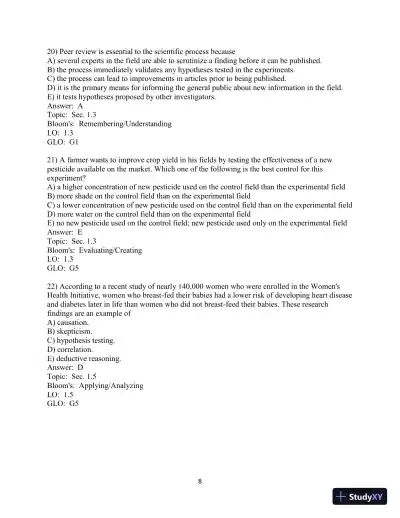 Human Biology: Concepts And Current Issues, 8th Edition Test Bank - Page 9 preview image