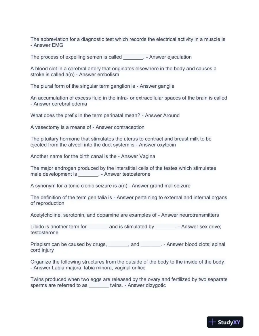 Medicine Final Exam With Answers (484 Solved Questions), page 3
