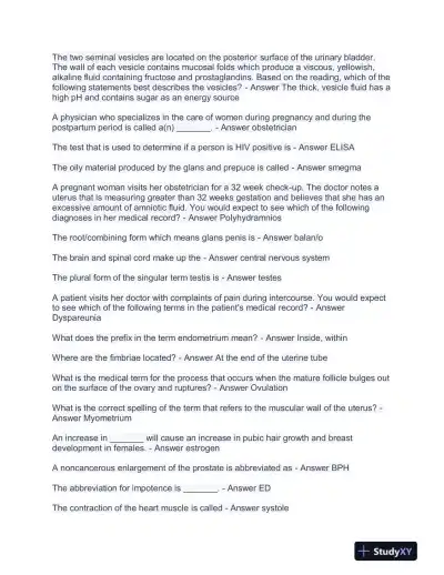 Medicine Final Exam With Answers (484 Solved Questions) - Page 4 preview image