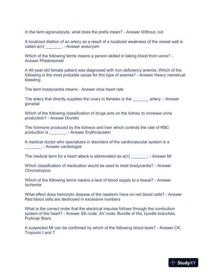 Medicine Final Exam With Answers (484 Solved Questions), page 5