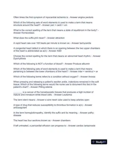 Medicine Final Exam With Answers (484 Solved Questions) - Page 7 preview image