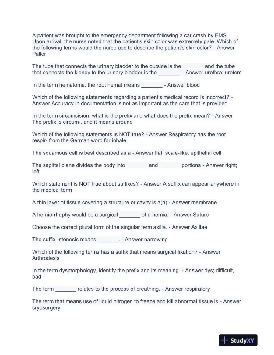 Medicine Final Exam With Answers (484 Solved Questions), page 8