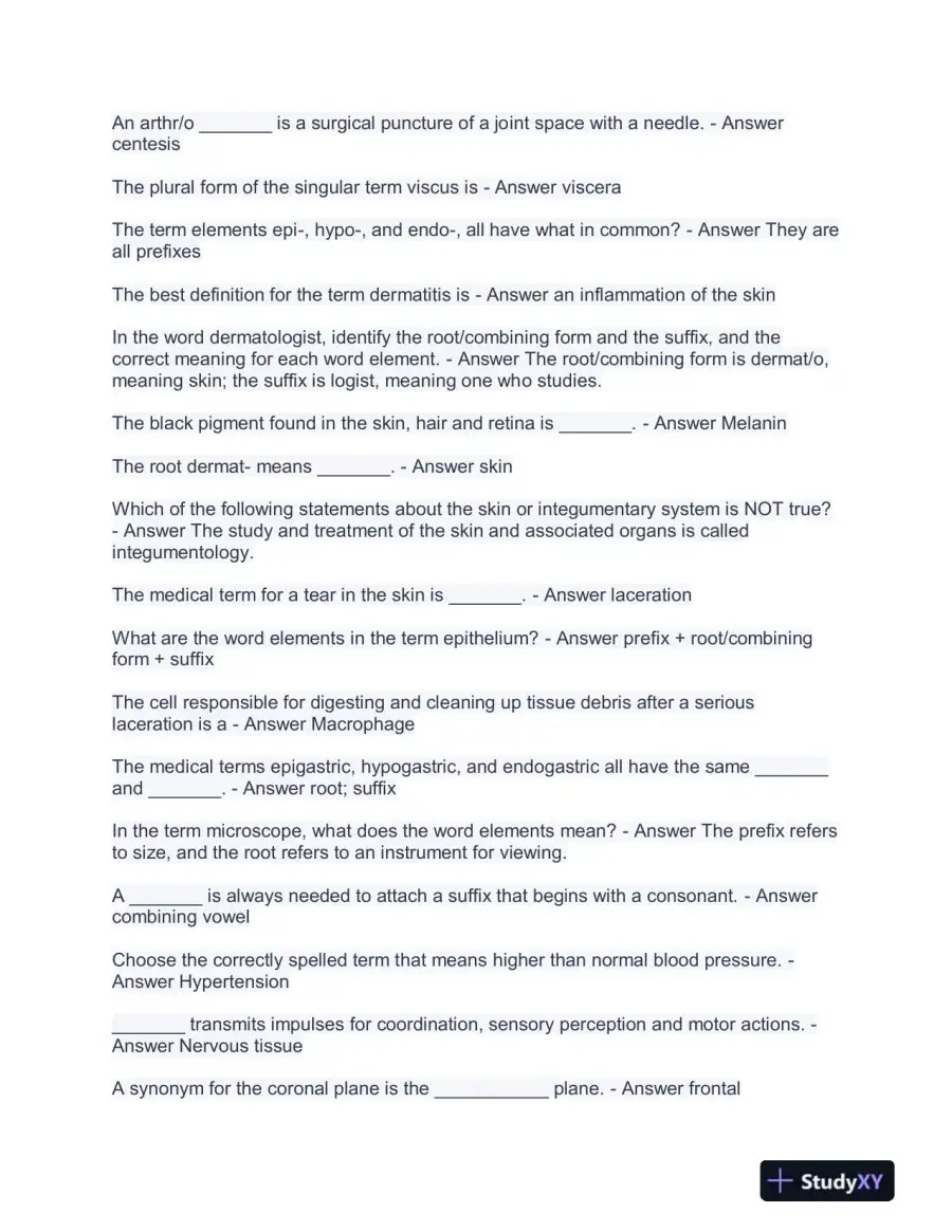 Medicine Final Exam With Answers (484 Solved Questions), page 9