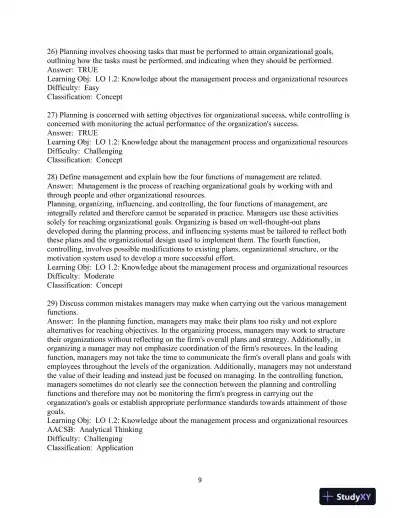 Test Bank for Modern Management, 15th Edition - Page 10 preview image