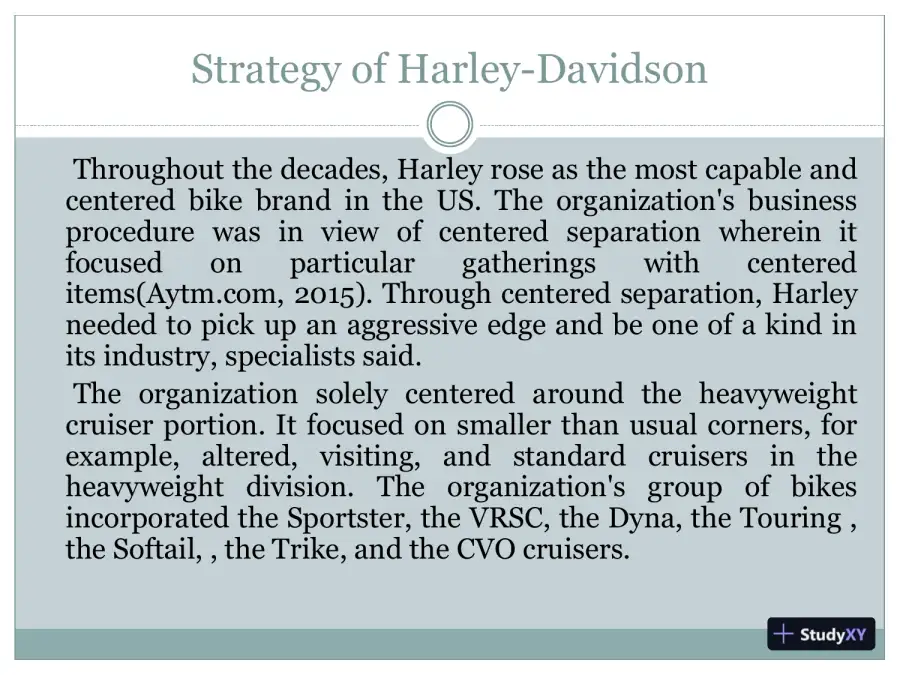 Strategy Of Harley-Davidson, page 3