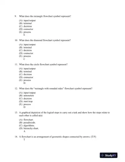 Introduction to Programming Using Visual Basic 10th Edition Test Bank - Page 6 preview image