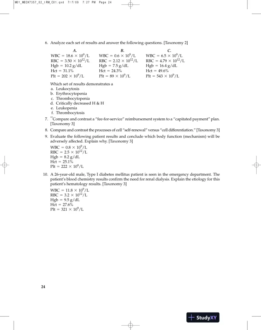 Solution Manual for Clinical Laboratory Hematology, 2nd Edition, page 8