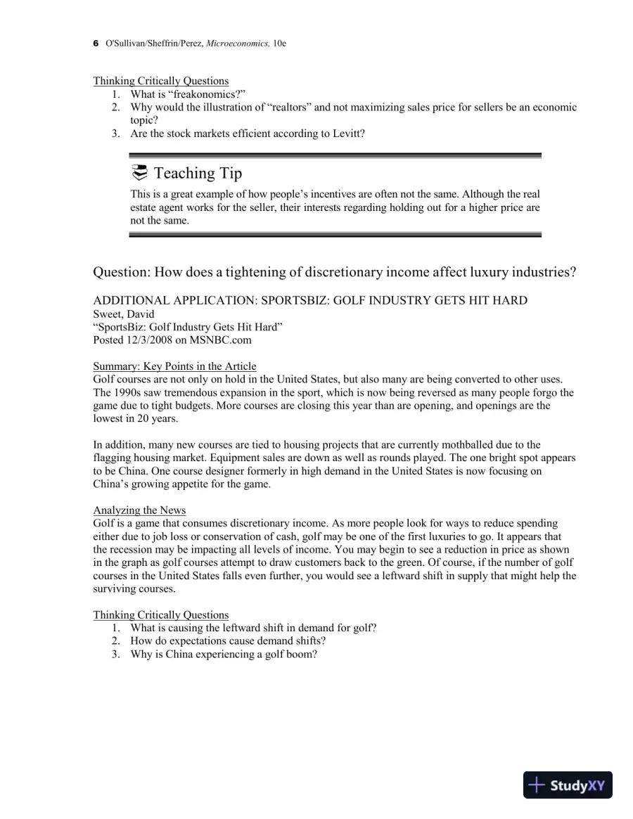 Solution Manual for Macroeconomics: Principles, Applications, and Tools, 10th Edition, page 9