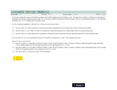 Statistical Analysis of Proportions, Correlation, and Hypothesis Testing in Various Contexts - Page 4 preview image