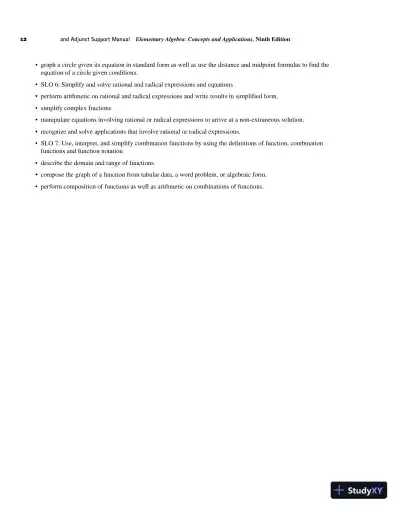 Solution Manual for Intermediate Algebra, 9th Edition - Page 15 preview image