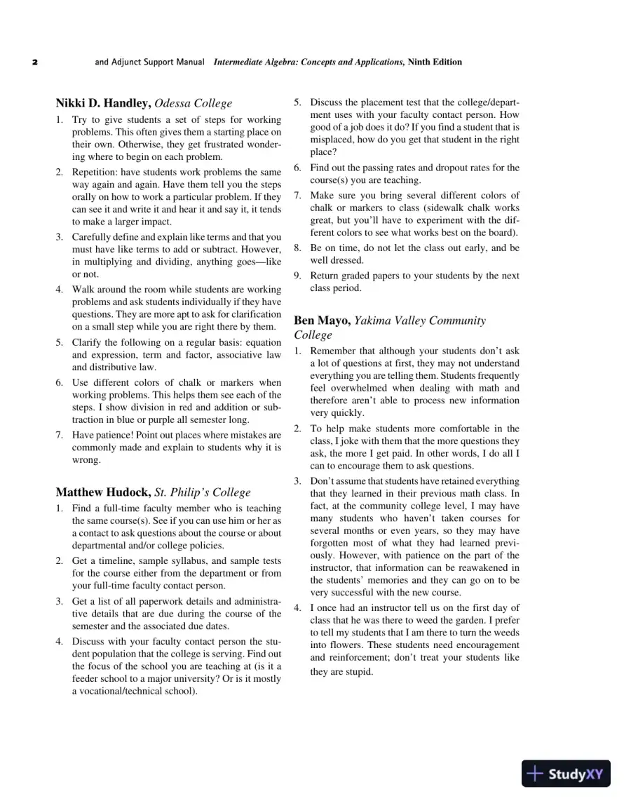 Solution Manual for Intermediate Algebra, 9th Edition, page 5