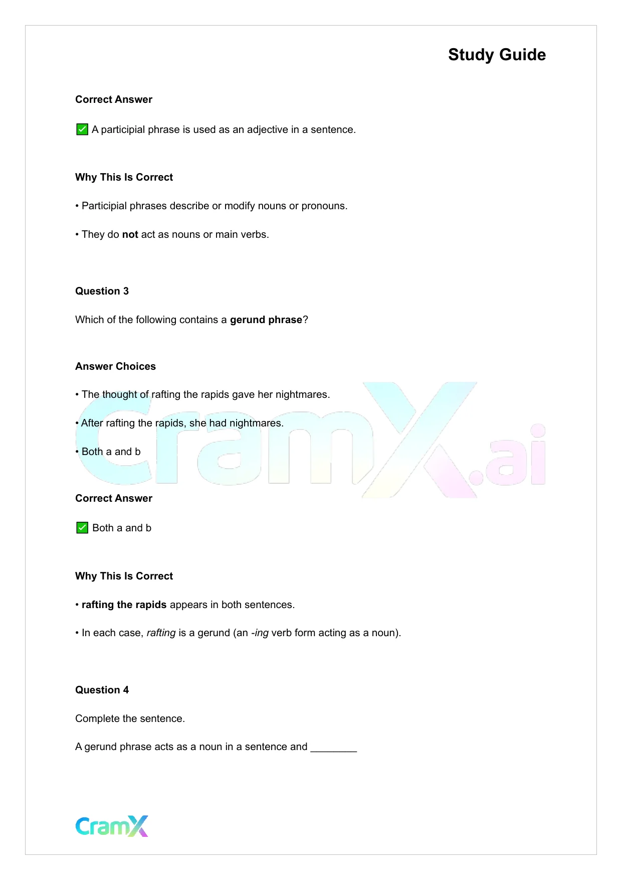 Grammar - Phrases, Clauses, and Sentences - Page 10 preview image