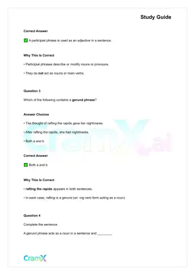 Grammar - Phrases, Clauses, and Sentences - Page 10 preview image