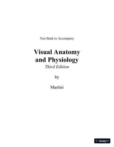 Visual Anatomy and Physiology 3rd Edition Test Bank - Page 1 preview image