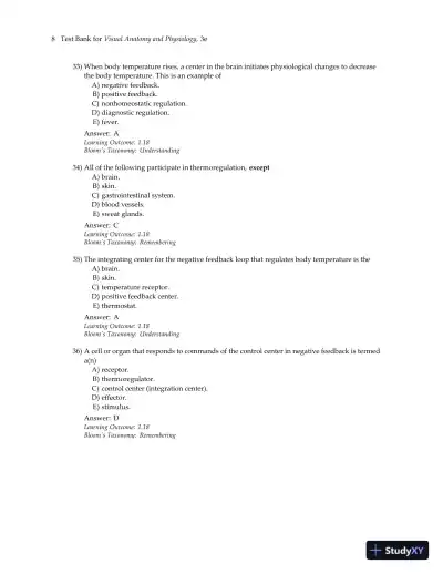 Visual Anatomy and Physiology 3rd Edition Test Bank - Page 11 preview image
