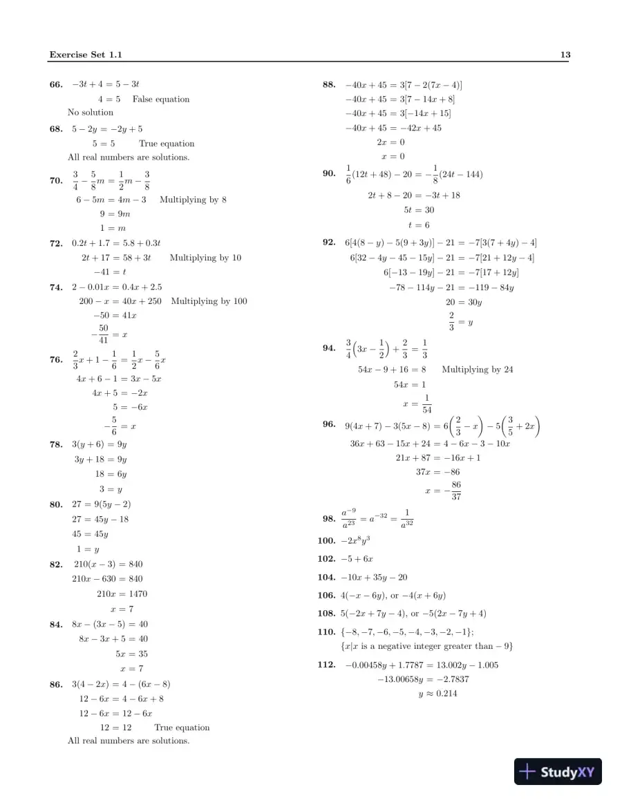 Solution Manual For Intermediate Algebra, 13th Edition, page 16