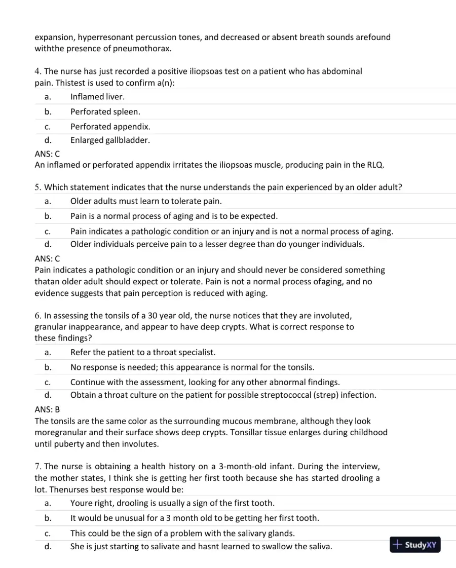 Test Bank for Current Medical Diagnosis and Treatment 2023 (Ie), 62nd Edition (Chapters 27), page 25