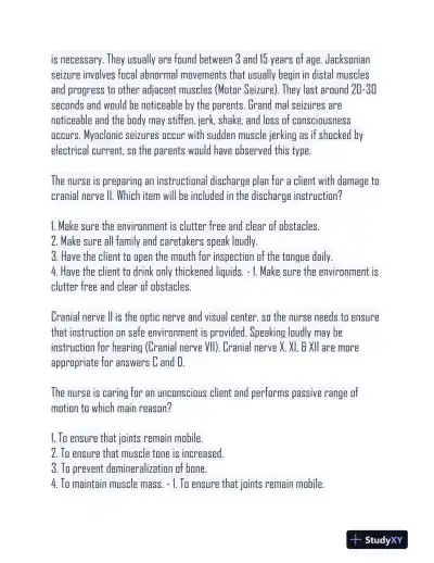 NURS480 Comprehensive Practice Exam With Answers (189 Solved Questions) - Page 10 preview image