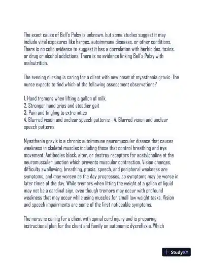 NURS480 Comprehensive Practice Exam With Answers (189 Solved Questions) - Page 12 preview image