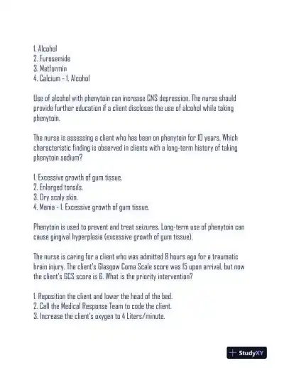 NURS480 Comprehensive Practice Exam With Answers (189 Solved Questions) - Page 14 preview image