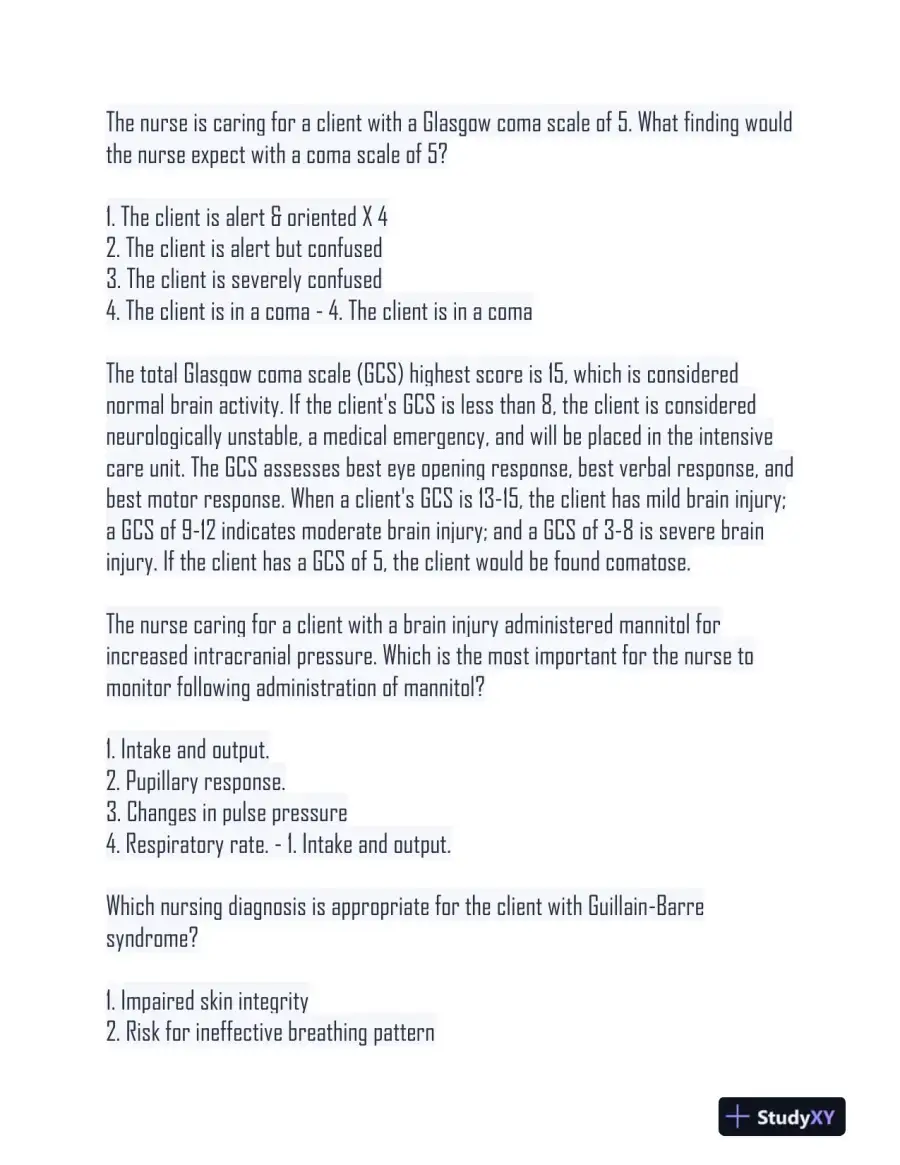 NURS480 Comprehensive Practice Exam With Answers (189 Solved Questions), page 16