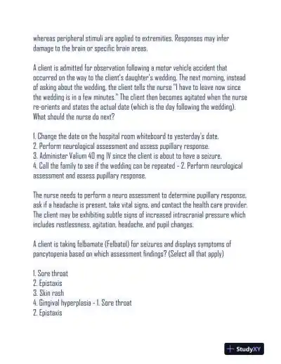 NURS480 Comprehensive Practice Exam With Answers (189 Solved Questions) - Page 4 preview image