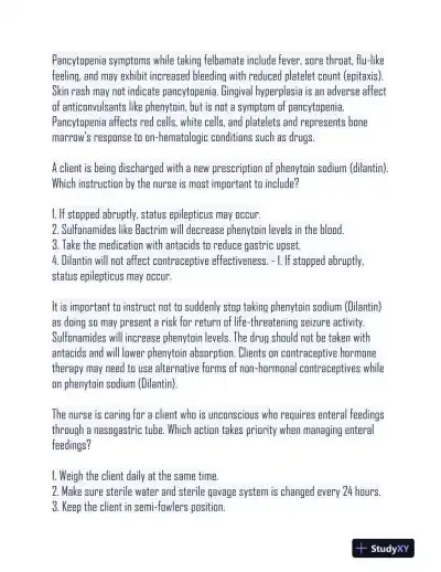 NURS480 Comprehensive Practice Exam With Answers (189 Solved Questions) - Page 5 preview image