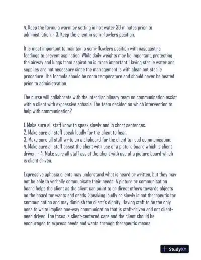 NURS480 Comprehensive Practice Exam With Answers (189 Solved Questions) - Page 6 preview image