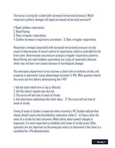 NURS480 Comprehensive Practice Exam With Answers (189 Solved Questions) - Page 7 preview image