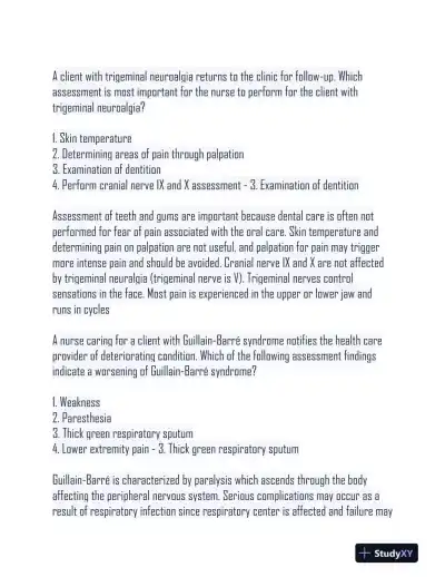 NURS480 Comprehensive Practice Exam With Answers (189 Solved Questions) - Page 8 preview image
