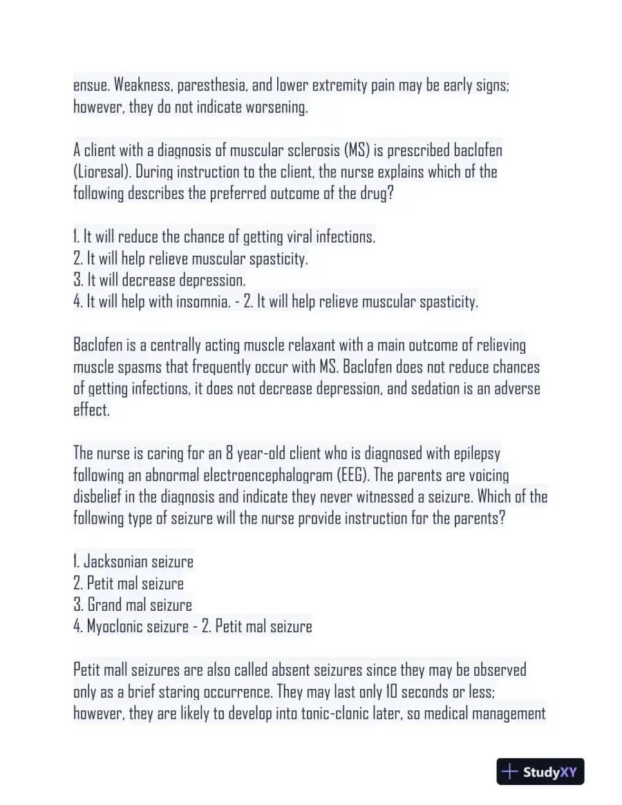 NURS480 Comprehensive Practice Exam With Answers (189 Solved Questions), page 9
